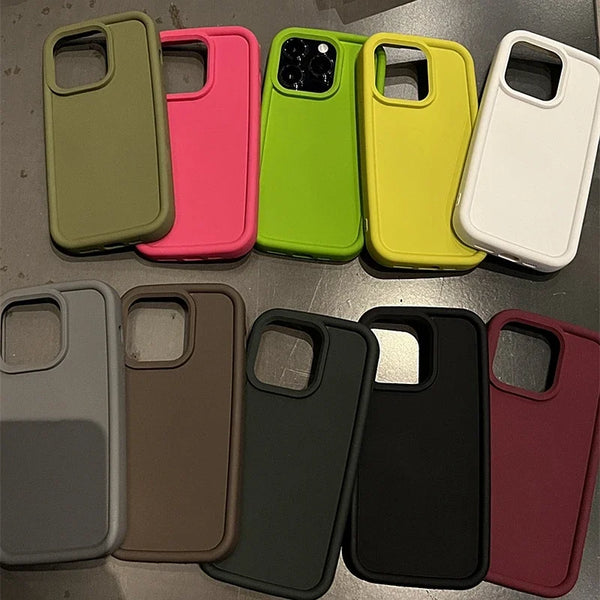 Luxury Silicone Phone Case for iPhone 11-15 Pro Max